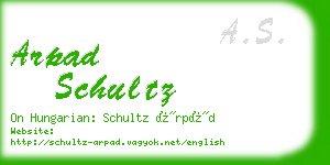 arpad schultz business card
